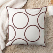 茶色とティール（緑がかった色）のモダン枕 クッション (ブランケット)