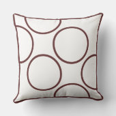 茶色とティール（緑がかった色）のモダン枕 クッション (裏面)