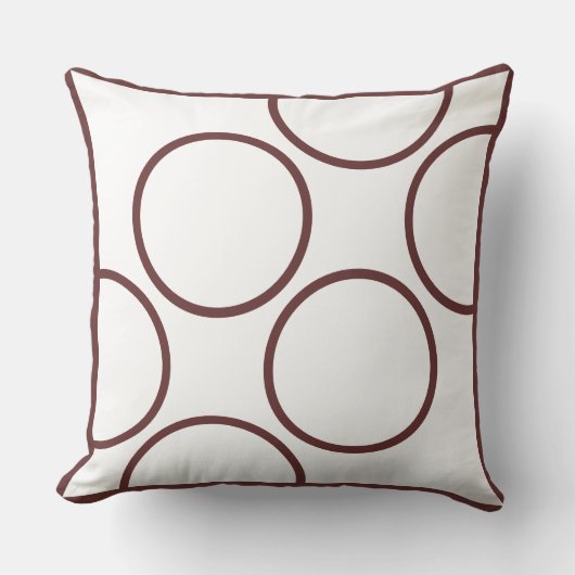 茶色とティール（緑がかった色）のモダン枕 クッション (正面)