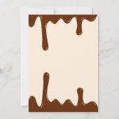 茶色とハニーチョコレートデザートベビーシャワー 招待状 (裏面)