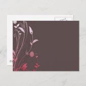 茶色とピンクのカスタマイズ可能なテンプレート ポストカード (正面/裏面)