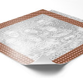 茶色とピンクのドットのフレーム写真 フォトプリント            (角)