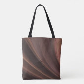 茶色とピンクの柔らかい砂波 トートバッグ (裏面)