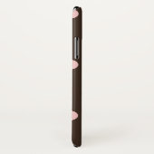 茶色とピンクの水玉模様 Case-Mate iPhoneケース (裏面/右)