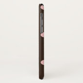 茶色とピンクの水玉模様 Case-Mate iPhoneケース (裏面/左)