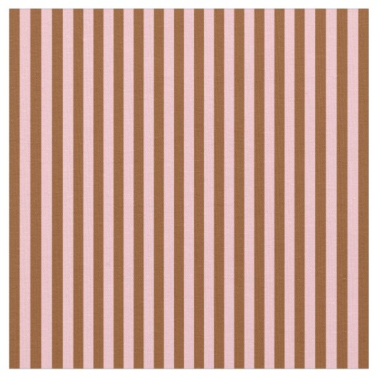 茶色とピンクの色ののパタストライプーン ファブリック (クローズアップ)