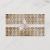 茶色とピンク 名刺 (裏面)