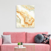 茶色とベージュの石のテクスチャ キャンバスプリント (インサイチュ (リビング))