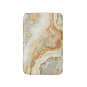 茶色とベージュの石のテクスチャ バスマット (正面縦)