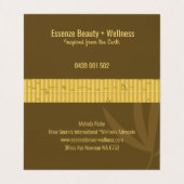 茶色とベージュの竹材の背景 名刺 (内部フラット)