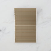 茶色とベージュの背ストライプの景 サンキューカード (内部)