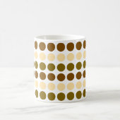 茶色とベージュ色の斑点 コーヒーマグカップ (中央)