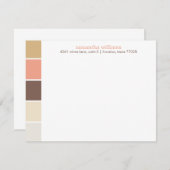 茶色と桃のモダン装飾色ブロック (正面/裏面)