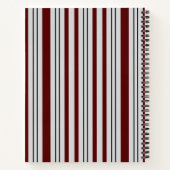 茶色と灰色のパターン（の模様が）ある線 ノートブック (裏面)