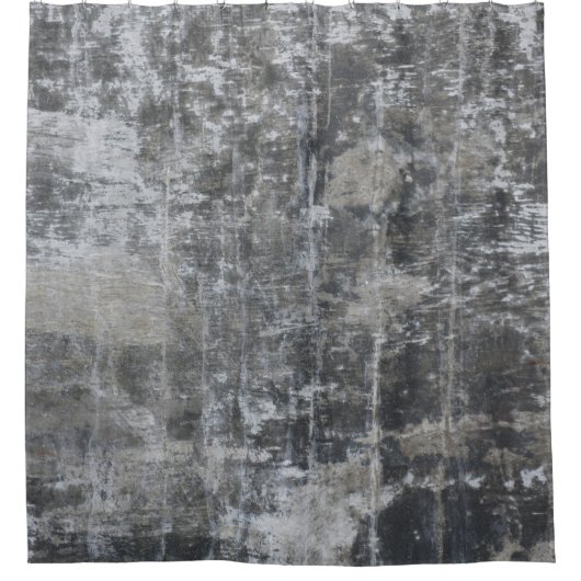 茶色と灰色のパネル シャワーカーテン (正面)