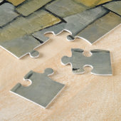 茶色と灰色のピートモンドリアン組成物 ジグソーパズル (側面)