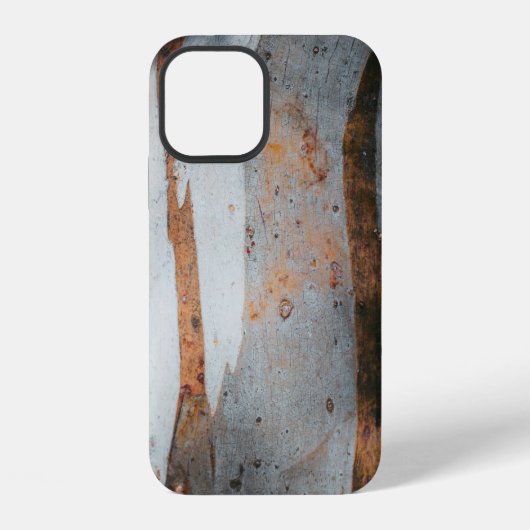 茶色と灰色の木の幹 iPhoneケース (裏面)