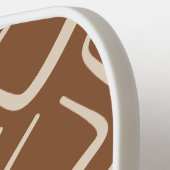 茶色と白のキリン模様モノグラモダンム ピックルボールラケット (左詳細)