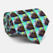 茶色と白のギニア豚、ネックタイ ネクタイ (ロール)