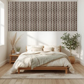 茶色と白のギンガ市松模様にムのパタータイル タイル