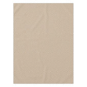 茶色と白のギンガ市松模様にム テーブルクロス (正面)