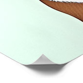 茶色と白のコートと襟を持つ犬 ポスター (角)