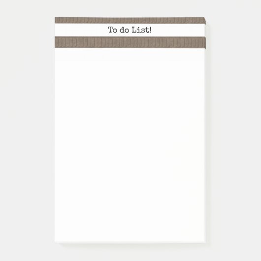 茶色と白のストライプのメモ ポストイット (正面)