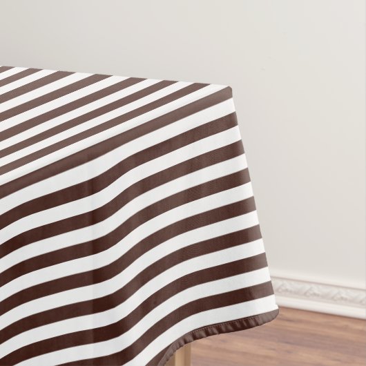 茶色と白のストライプ テーブルクロス (インサイチュ)