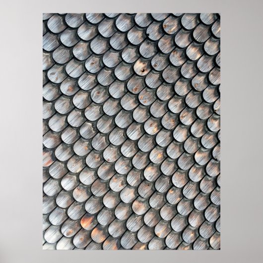 茶色と白のセラミックタイル ポスター (正面)