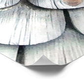 茶色と白のセラミックタイル ポスター (角)