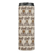 茶色と白のダルメシアン犬 サーマルタンブラー タンブラー (裏面)
