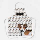 茶色と白のデンマークスウェーデン農場犬と名前 エプロン (正面)