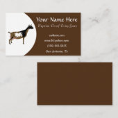 茶色と白のナイジェリアの矮性乳用ヤギ 名刺 (正面/裏面)