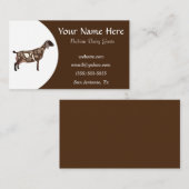 茶色と白のヌビア産の乳用ヤギ 名刺 (正面/裏面)