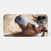 茶色と白のファンタジー・ユニコーンの囁き Case-Mate iPhoneケース (裏面(横))