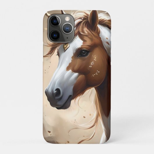 茶色と白のファンタジー・ユニコーンの囁き Case-Mate iPhoneケース (裏)