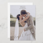 茶色と白のミニマル紙テクスチャ招待状 招待状 (正面/裏面)