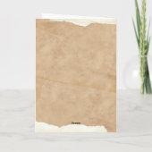 茶色と白のミニマル誕生日フォトコラージュ カード (裏面)