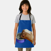 茶色と白のモルモット、キッズフルプリントエプロン エプロン (インサイチュ)