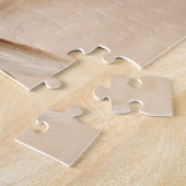 茶色と白のヤギ ジグソーパズル (側面)