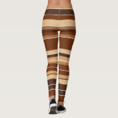 茶色と白のレギンス-スタイリッシュ、快適 レギンス (裏面)