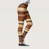 茶色と白のレギンス-スタイリッシュ、快適 レギンス (右)