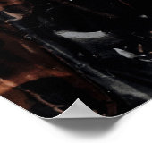 茶色と白の乾葉燥 ポスター (角)