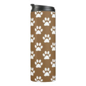 茶色と白の前足の印刷パターン タンブラー (回転右)
