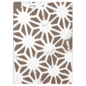 茶色と白の幾何学的パターン クリップボード (裏面)