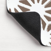 茶色と白の幾何学的パターン マウスパッド (コーナー)