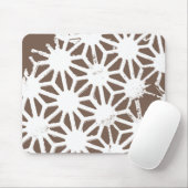 茶色と白の幾何学的パターン マウスパッド (マウス)