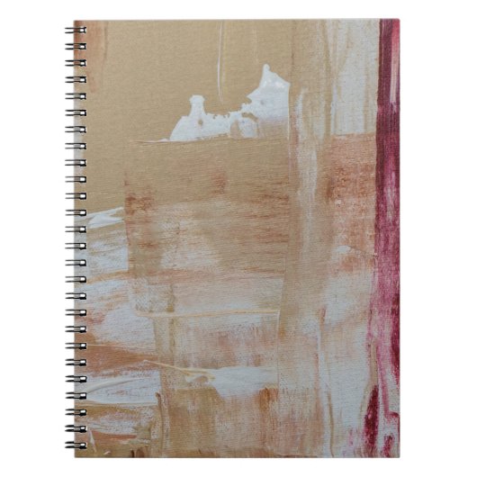 茶色と白の抽象芸術絵画の ノートブック (正面)
