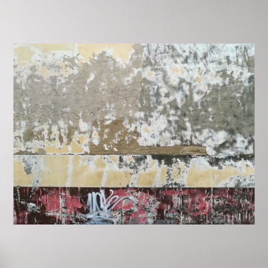 茶色と白の抽象芸術絵画の ポスター (正面)