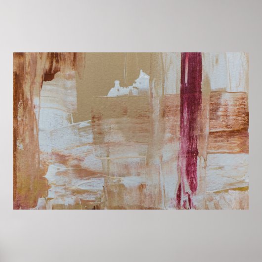 茶色と白の抽象芸術絵画の ポスター (正面)